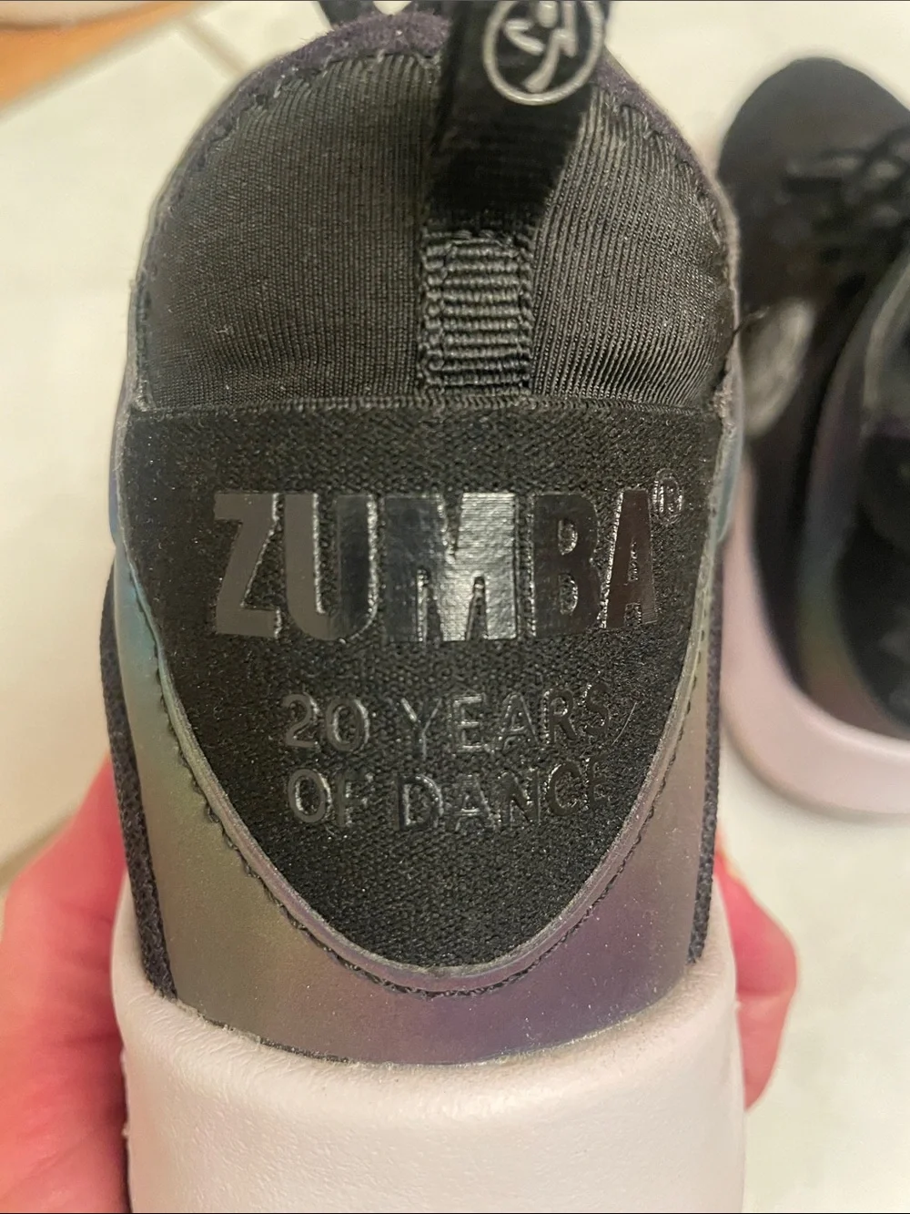 Zumba Fitness Black Sneakers with Iridescent Panels